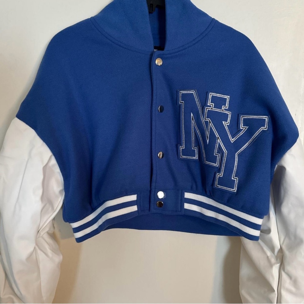 NY Blue and White Varsity Jacket